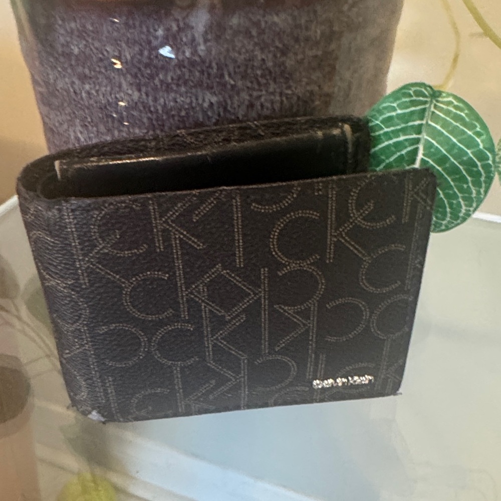 Calvin Klein Monogram Black Card Holder